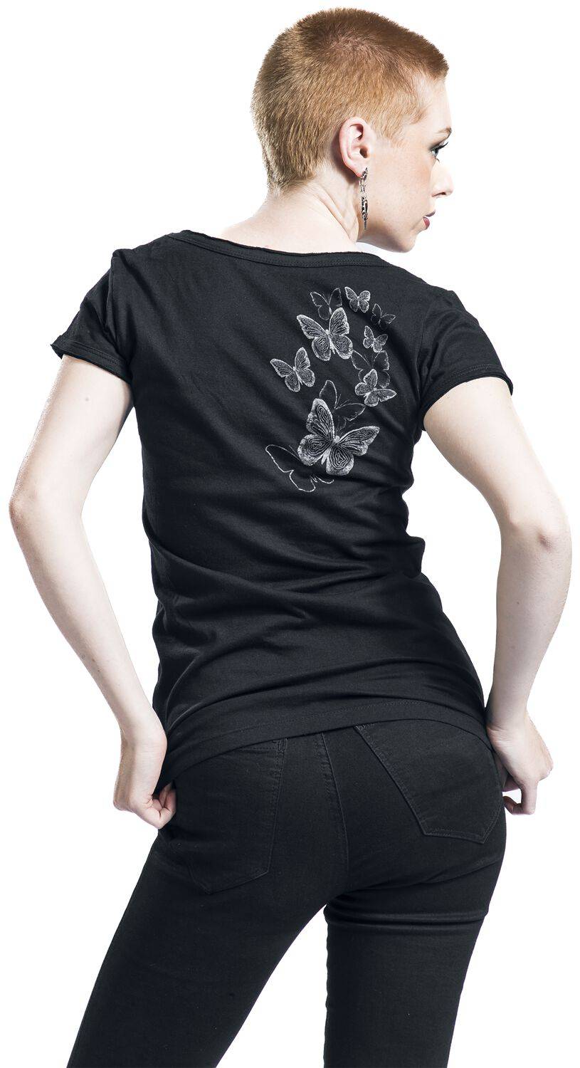 EMP "Butterfly Lines" T-Shirt Schwarz Von Outer Vision