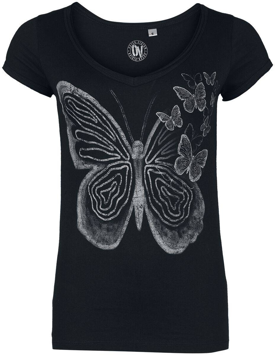 EMP "Butterfly Lines" T-Shirt schwarz von Outer Vision