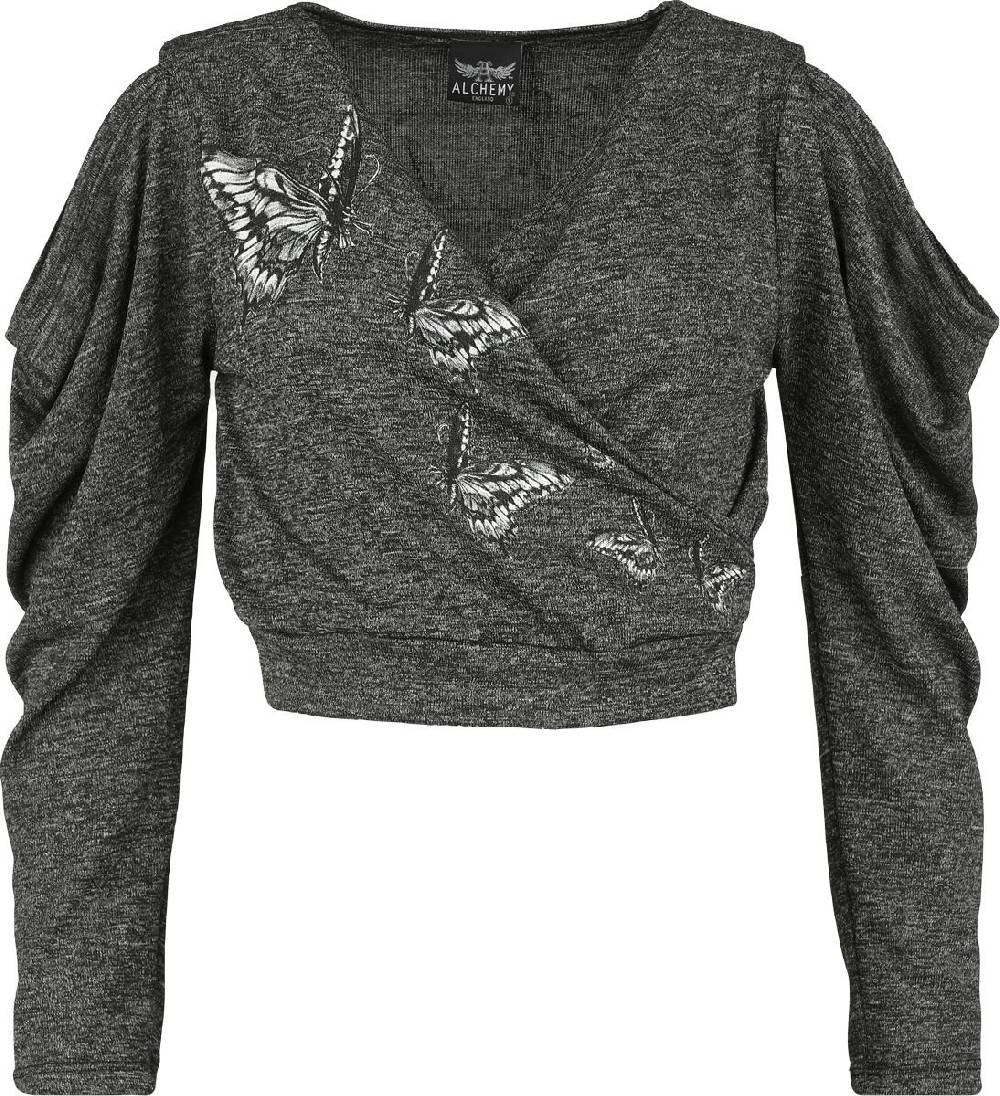EMP "Butterfly Nightmare" Langarmshirt grau von Alchemy England