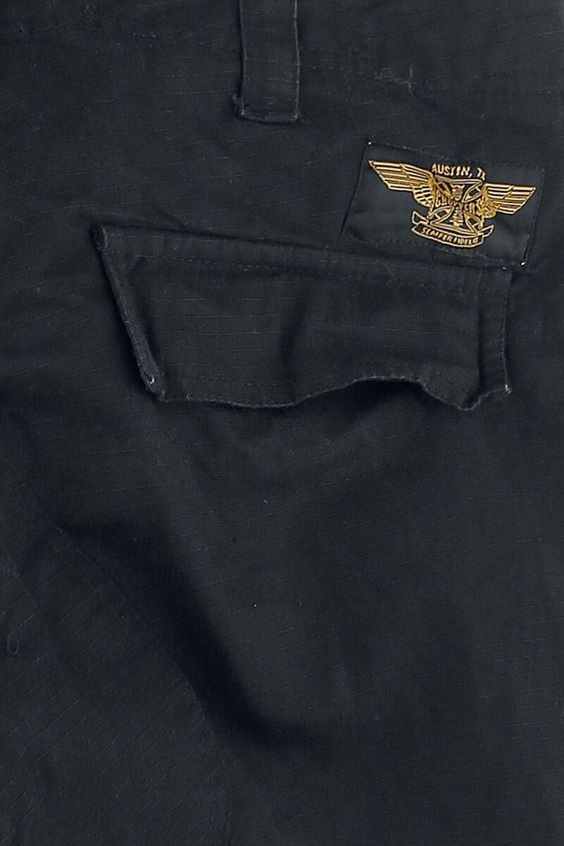 EMP "Caine Ripstop Cargo Pants" Cargohose Schwarz Von West Coast Choppers