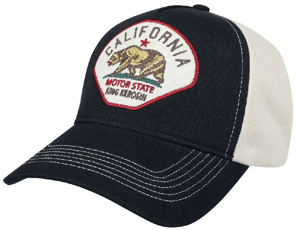 EMP "Cal Bear Denim Trucker" Cap dunkelblau von King Kerosin