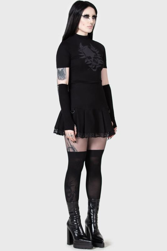 EMP "Callyopee Skirt" Kurzer Rock Schwarz Von KIHILIST By KILLSTAR