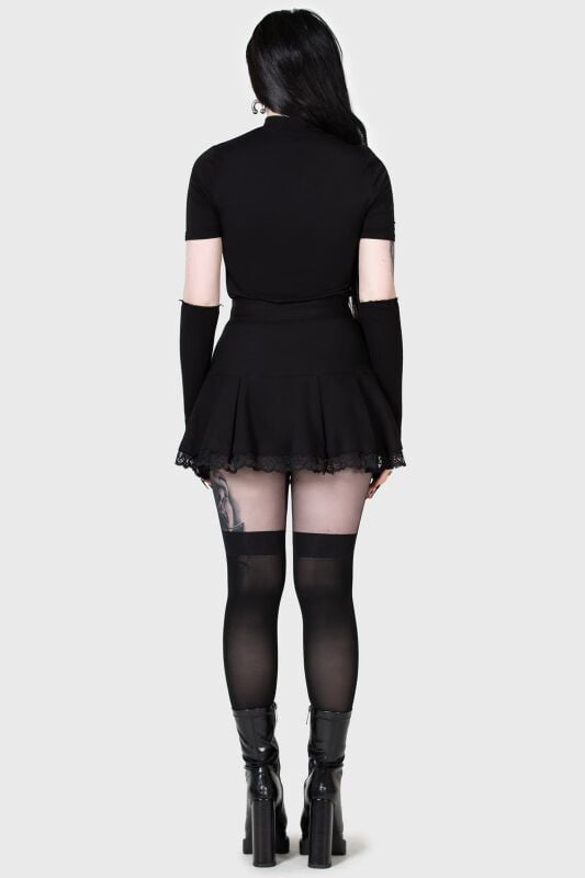 EMP "Callyopee Skirt" Kurzer Rock Schwarz Von KIHILIST By KILLSTAR