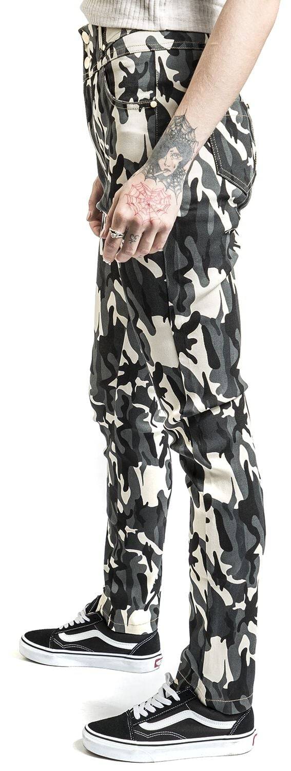 EMP "Camouflage Stretch Skinny Jeans" Jeans Multicolor Von QED London