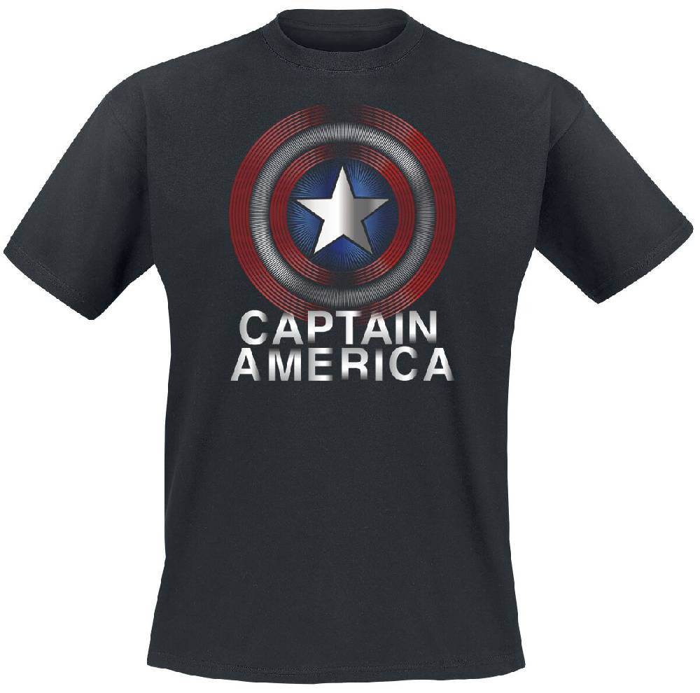 EMP "Captain America - Flash Logo" T-Shirt schwarz von Captain America
