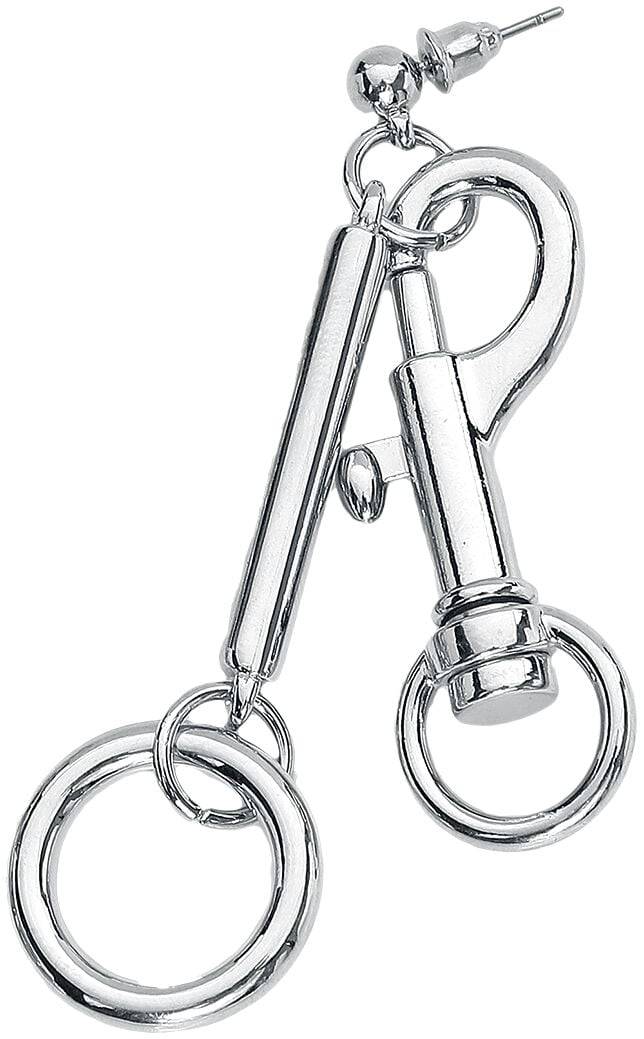 EMP "Carabiner Chain" Ohrring Silberfarben Von Black Premium By EMP