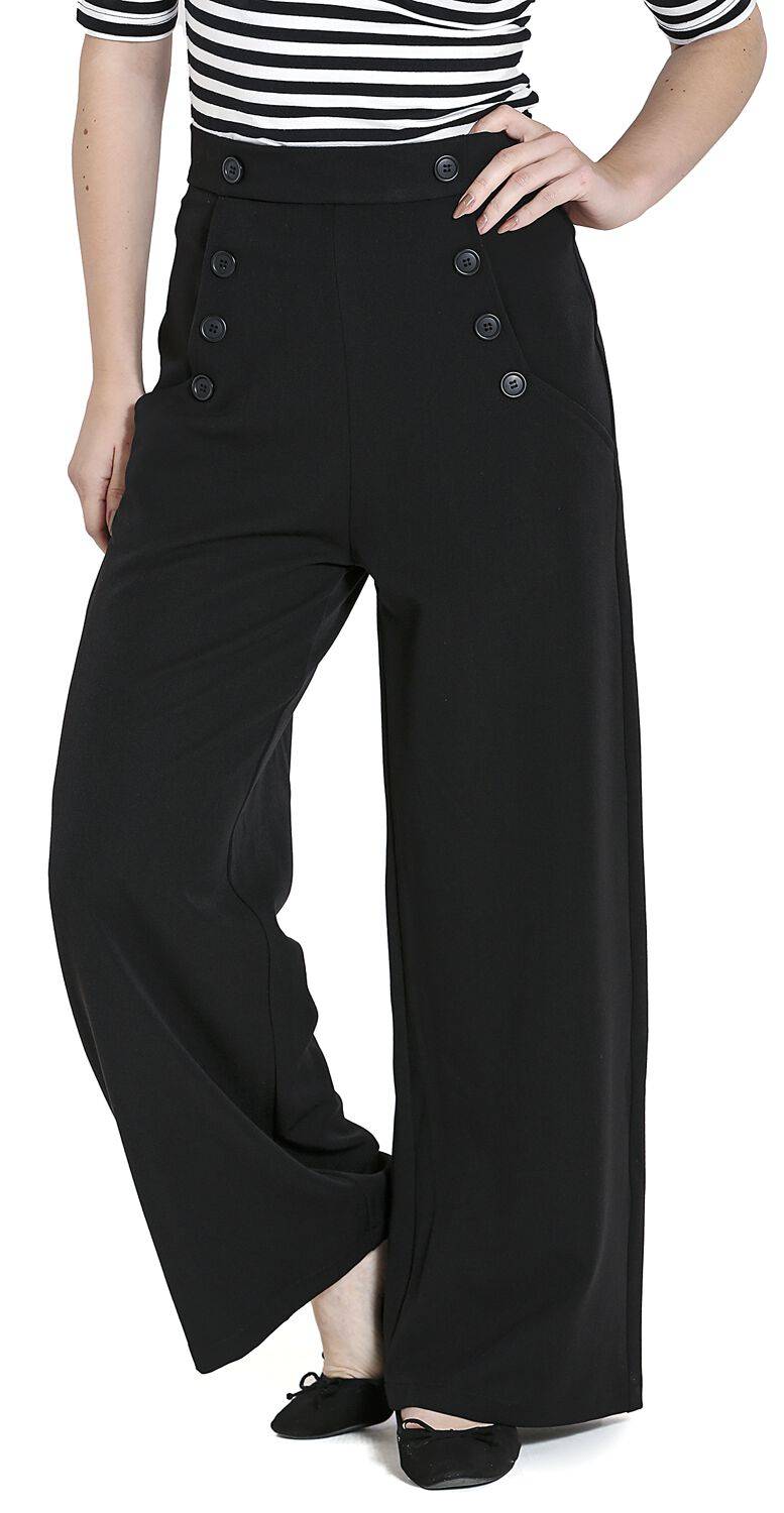 EMP "Carlie Swing Trousers" Stoffhose schwarz von Hell Bunny