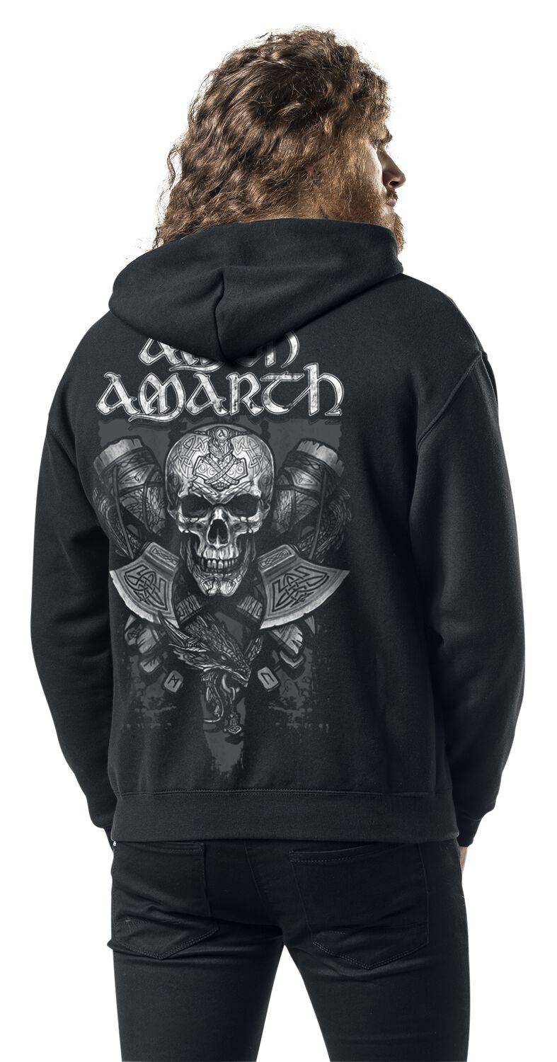 EMP "Carved Skull" Kapuzenjacke Schwarz Von Amon Amarth