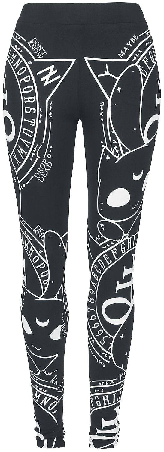 EMP "Cat Craft Leggings" Leggings schwarz/weiß von Heartless