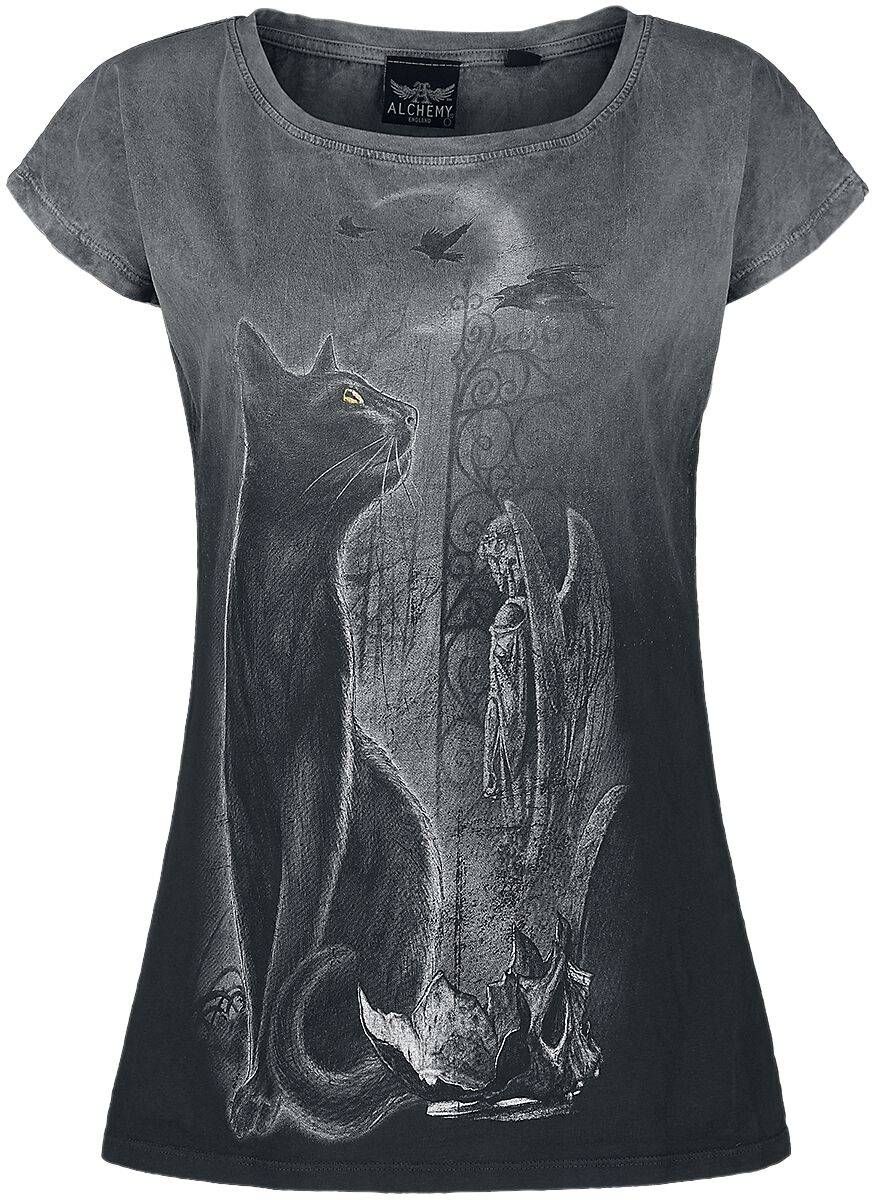 EMP "Cat Moon" T-Shirt Grau/schwarz Von Alchemy England