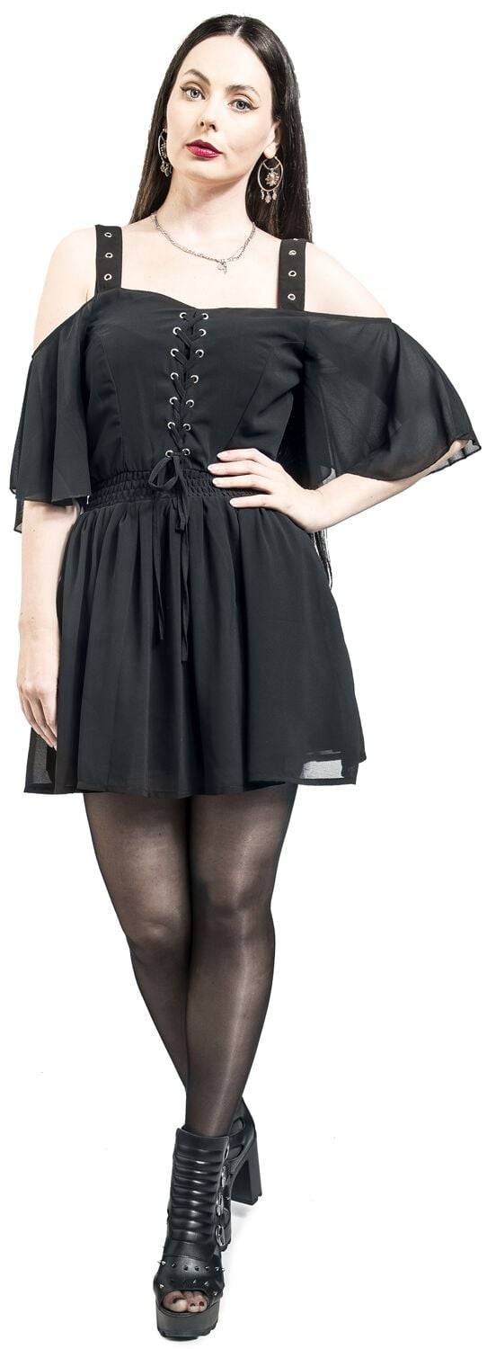 EMP "Catastrophe Dress" Kurzes Kleid Schwarz Von Poizen Industries