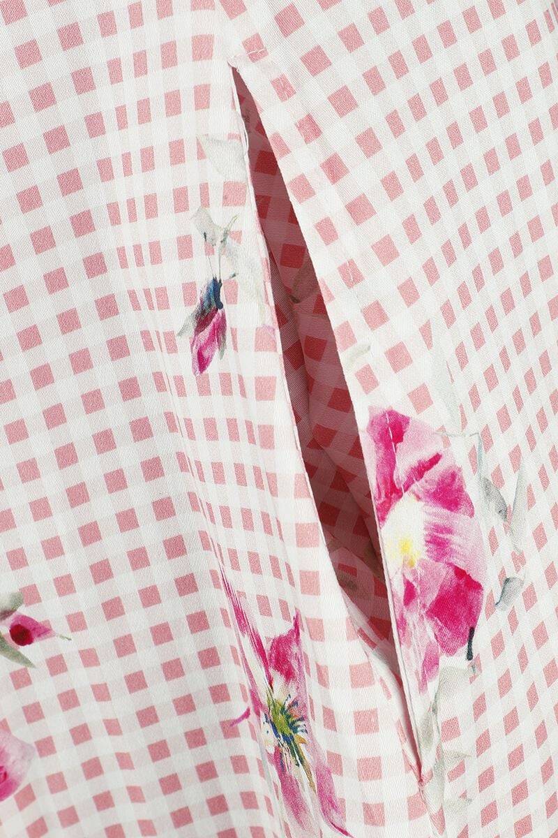 EMP "Catherine Floral Swing Dress" Mittellanges Kleid Rosa/weiß Von H&R London