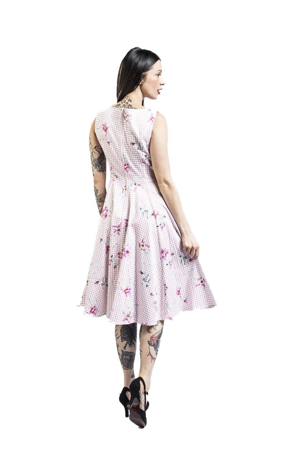 EMP "Catherine Floral Swing Dress" Mittellanges Kleid Rosa/weiß Von H&R London