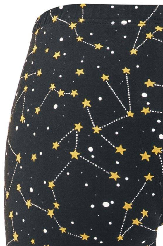 EMP "Celestial Stars Leggings" Leggings Schwarz Von Pussy Deluxe