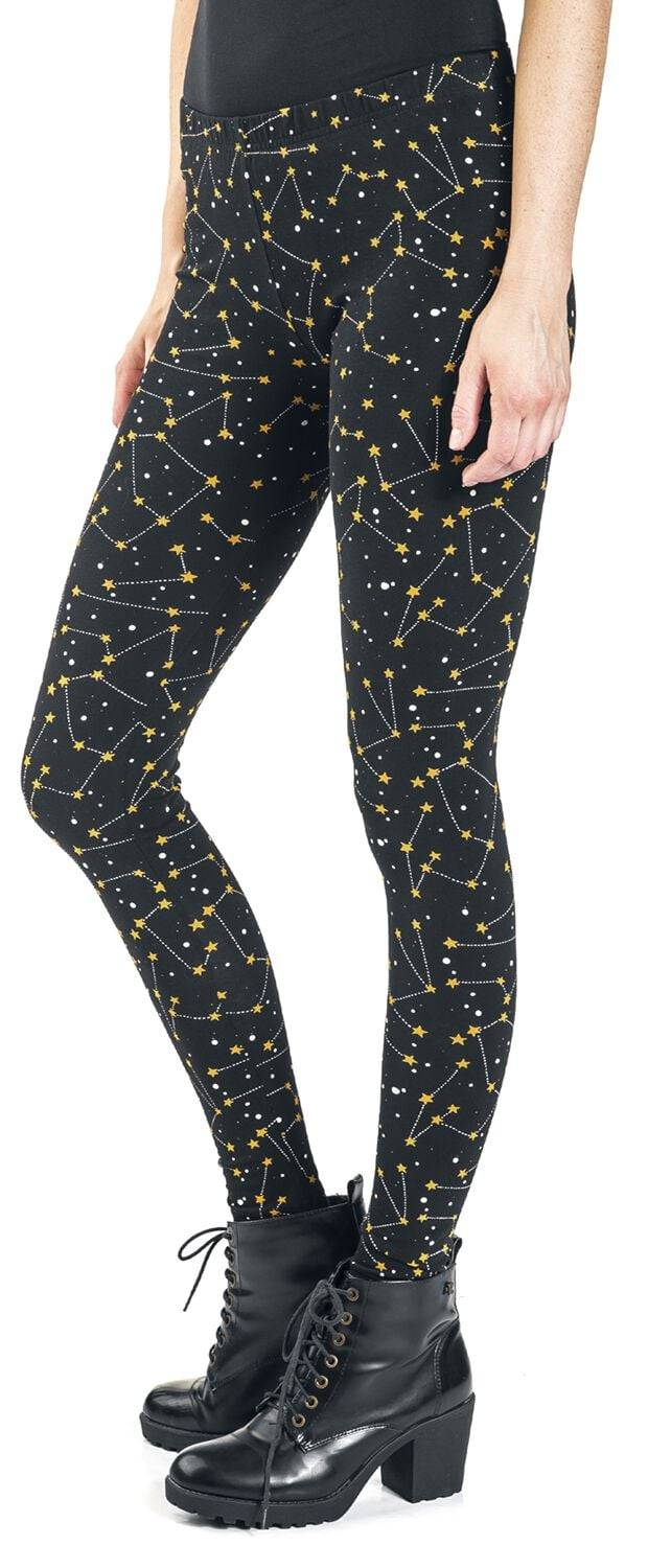 EMP "Celestial Stars Leggings" Leggings Schwarz Von Pussy Deluxe
