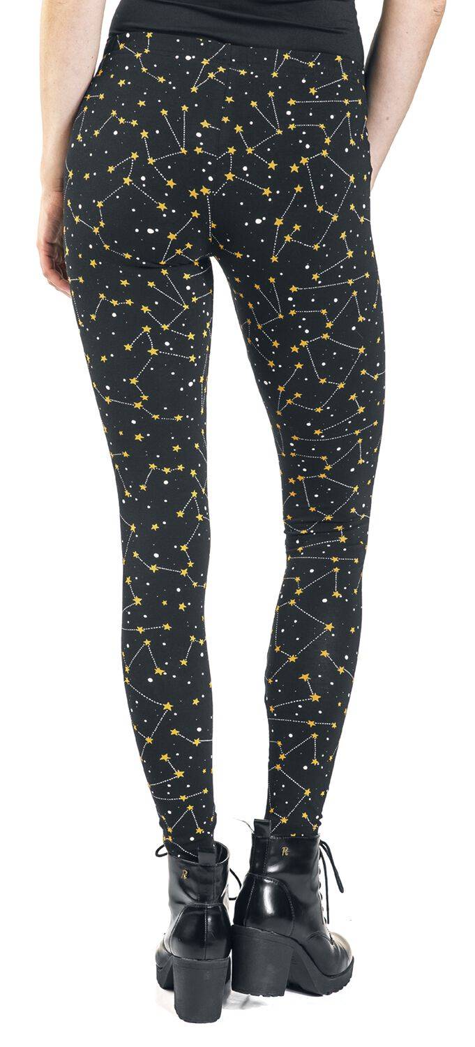 EMP "Celestial Stars Leggings" Leggings Schwarz Von Pussy Deluxe