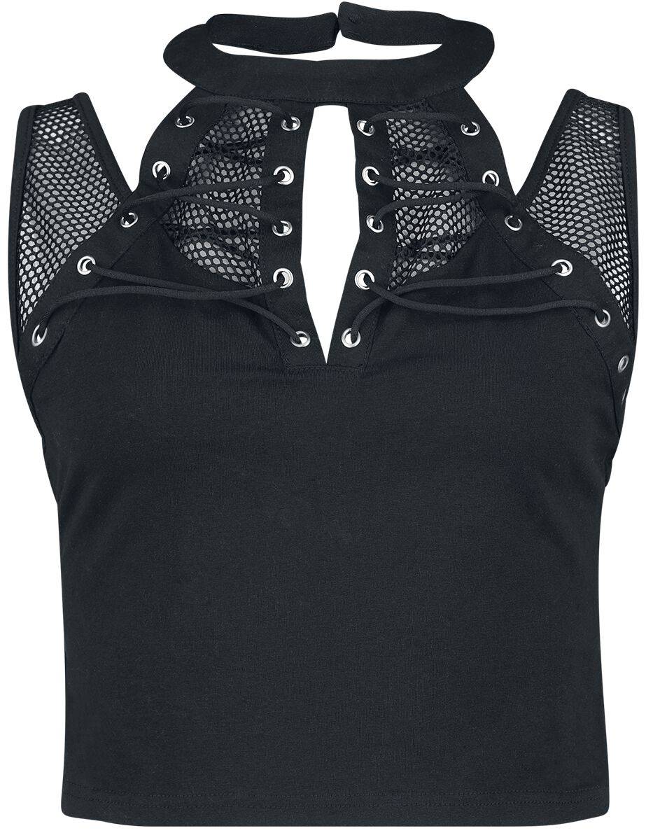 EMP "Chalice Mesh And Laced Top" Top schwarz von Banned Alternative