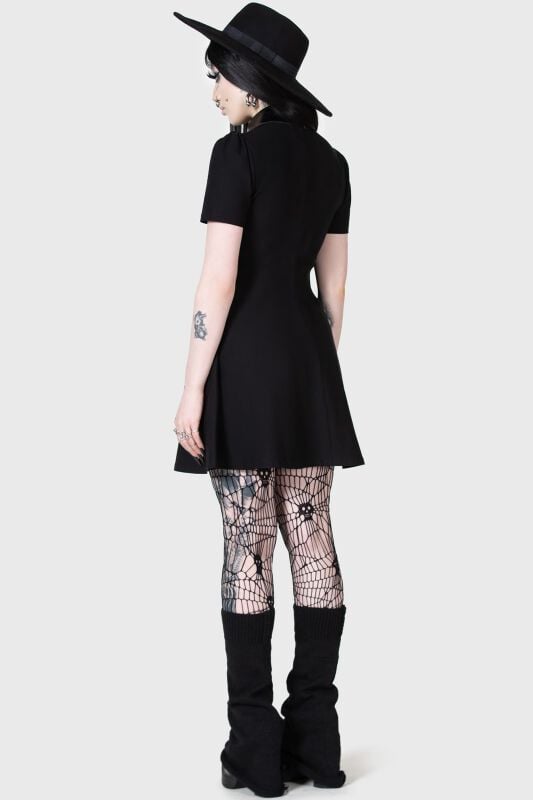 EMP "Chapel Collar Dress" Kurzes Kleid Schwarz Von KIHILIST By KILLSTAR