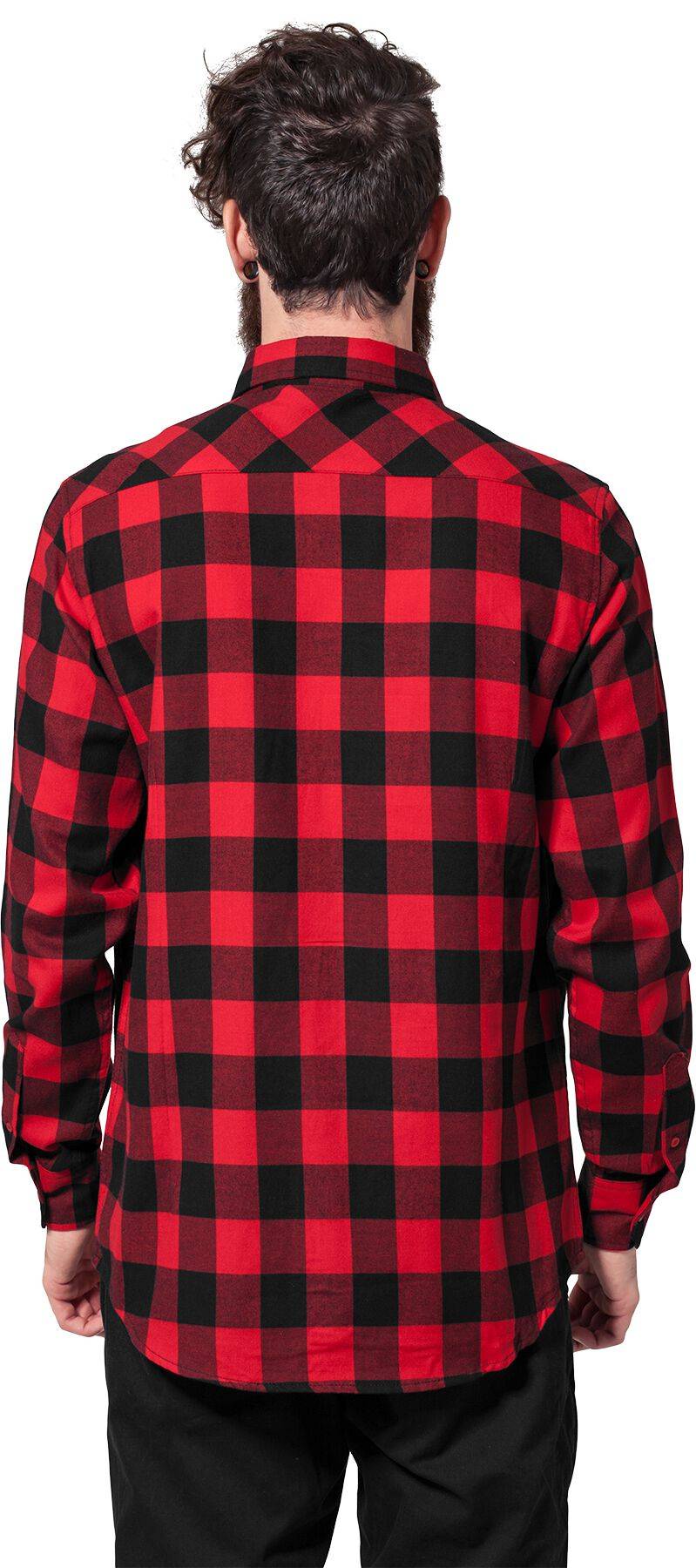 EMP "Checked Flanell" Flanellhemd Schwarz/rot Von Urban Classics