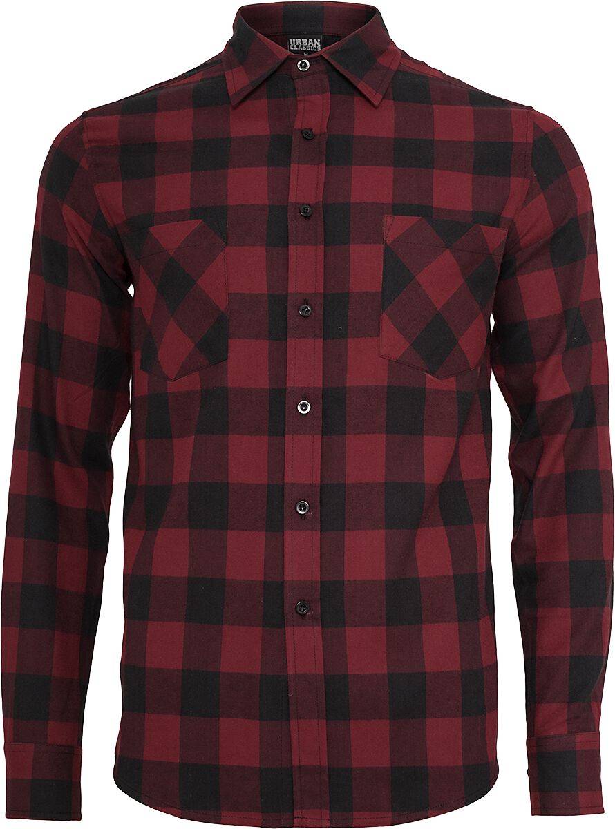 EMP "Checked Flanell Shirt" Flanellhemd schwarz/burgund von Urban Classics