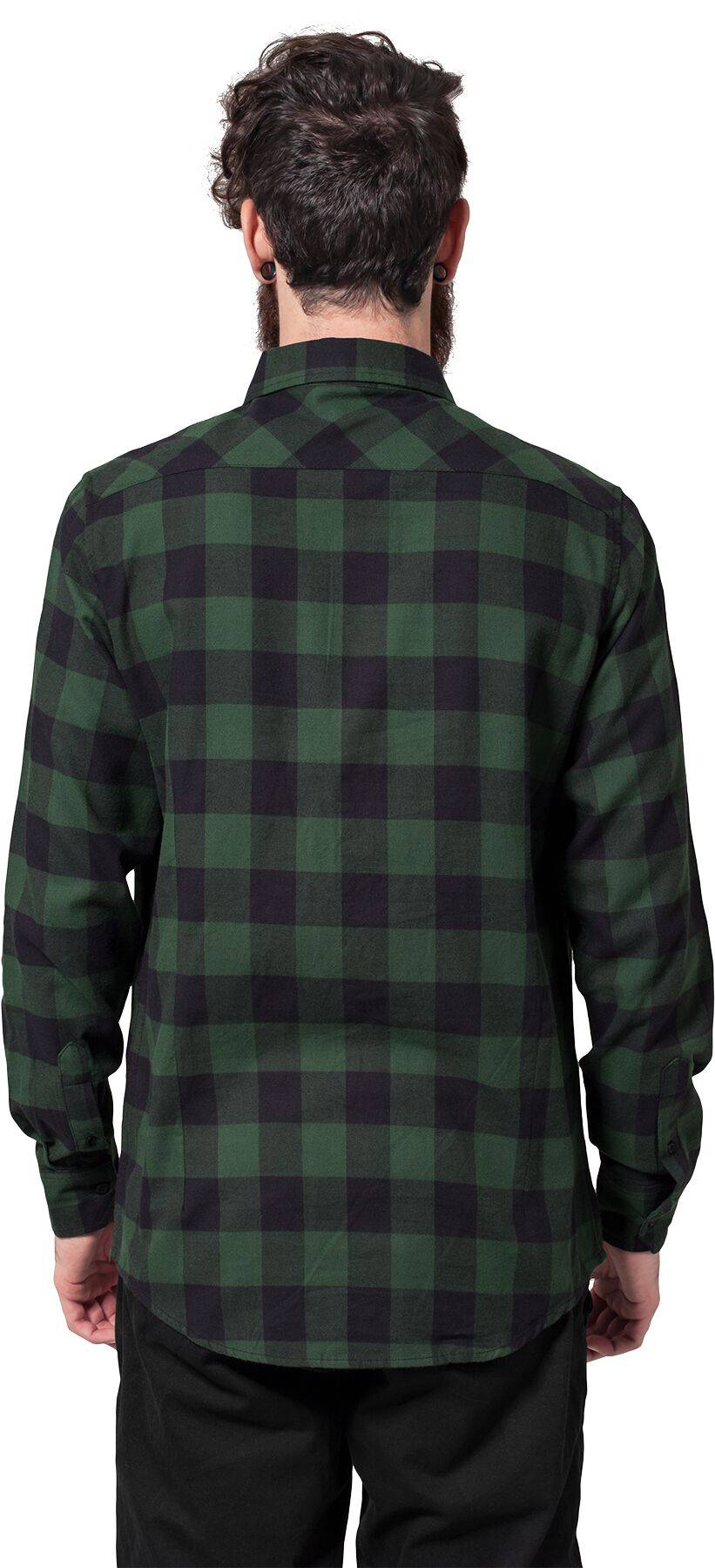 EMP "Checked Flanell Shirt" Flanellhemd Schwarz/dunkelgrün Von Urban Classics