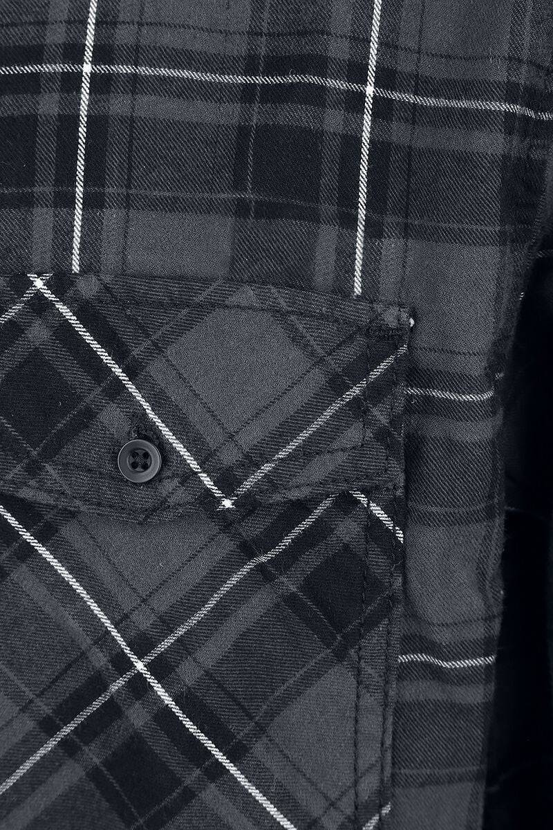 EMP "Checkshirt" Flanellhemd Grau/schwarz/weiß Von Brandit