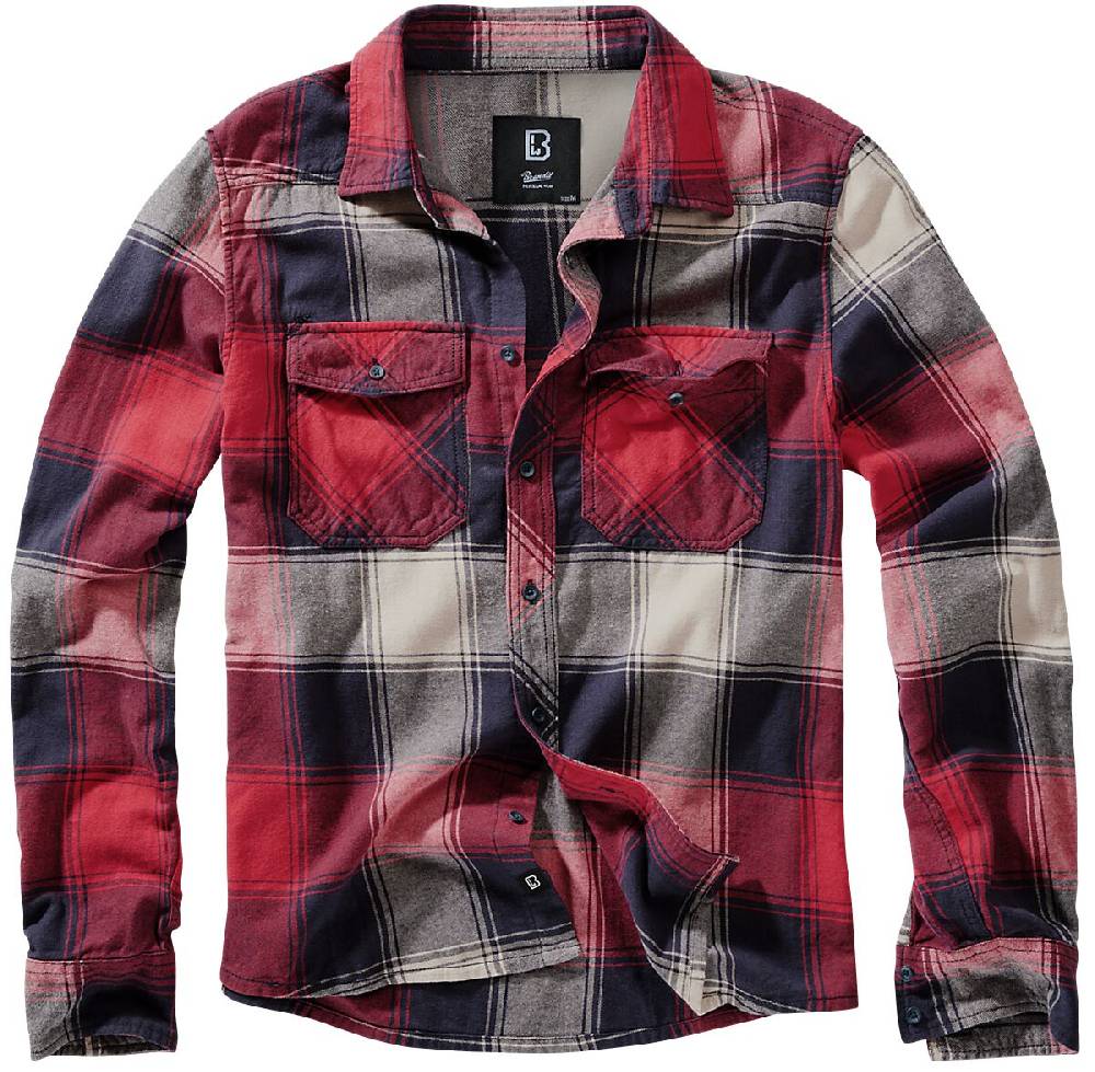 EMP "Checkshirt" Flanellhemd Rot/anthrazit/beige Von Brandit