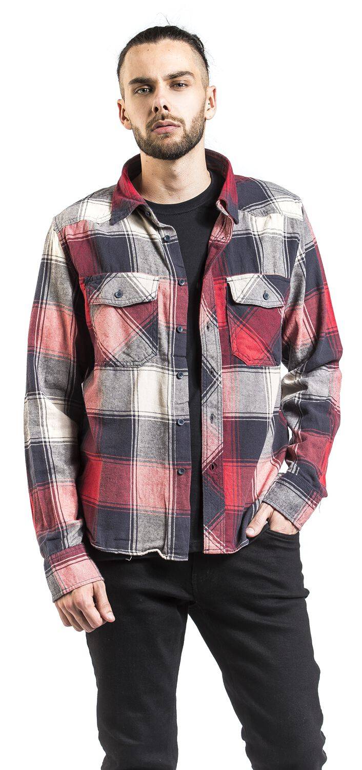 EMP "Checkshirt" Flanellhemd Rot/anthrazit/beige Von Brandit