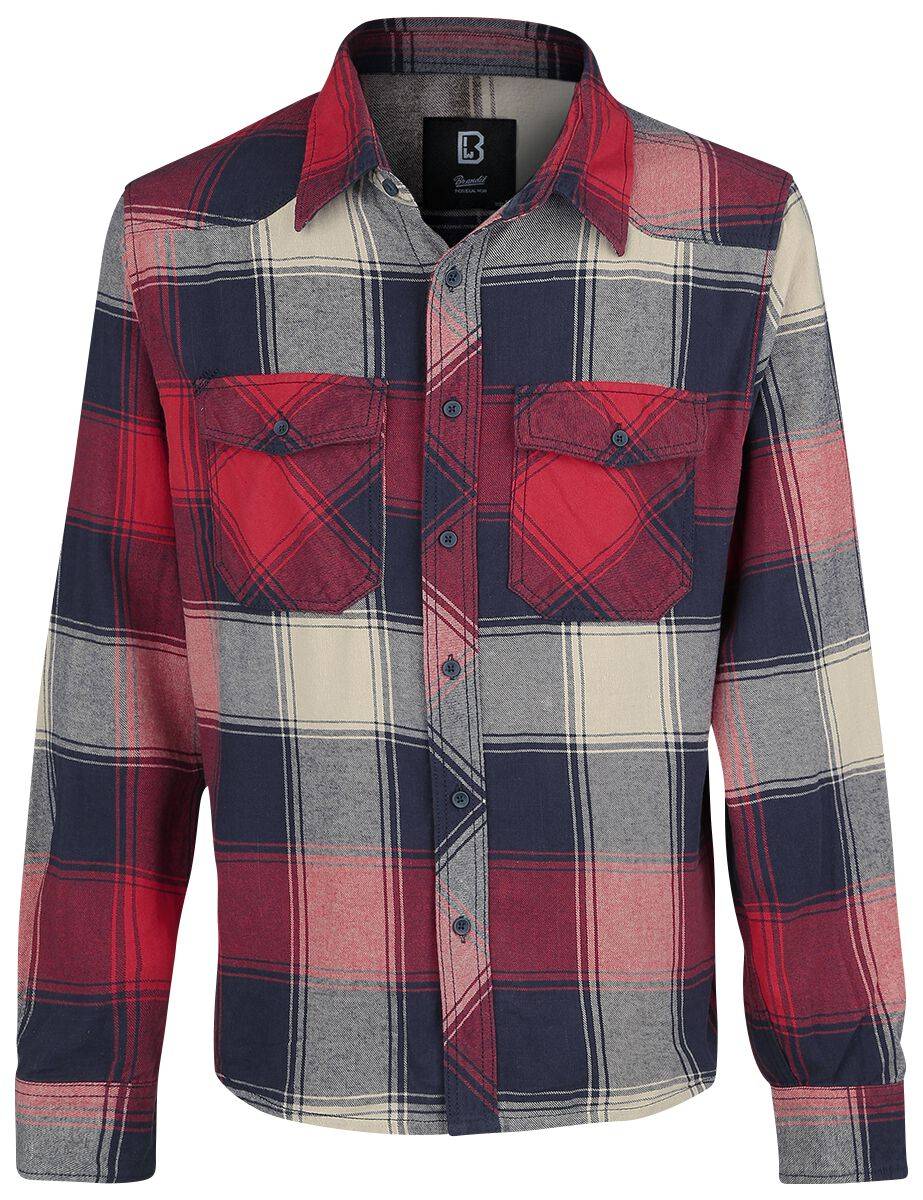 EMP "Checkshirt" Flanellhemd rot/anthrazit/beige von Brandit