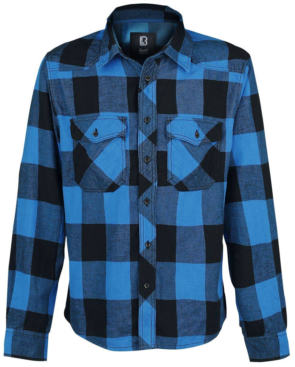 EMP "Checkshirt" Flanellhemd schwarz/blau von Brandit