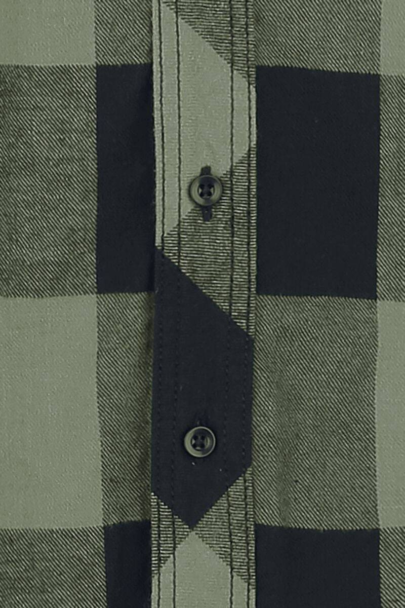 EMP "Checkshirt" Flanellhemd Schwarz/oliv Von Brandit