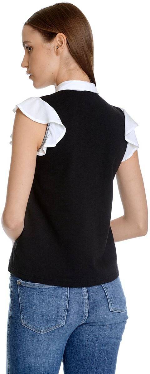 EMP "Chère Camille Blouse" Bluse Schwarz/weiß Von Vive Maria