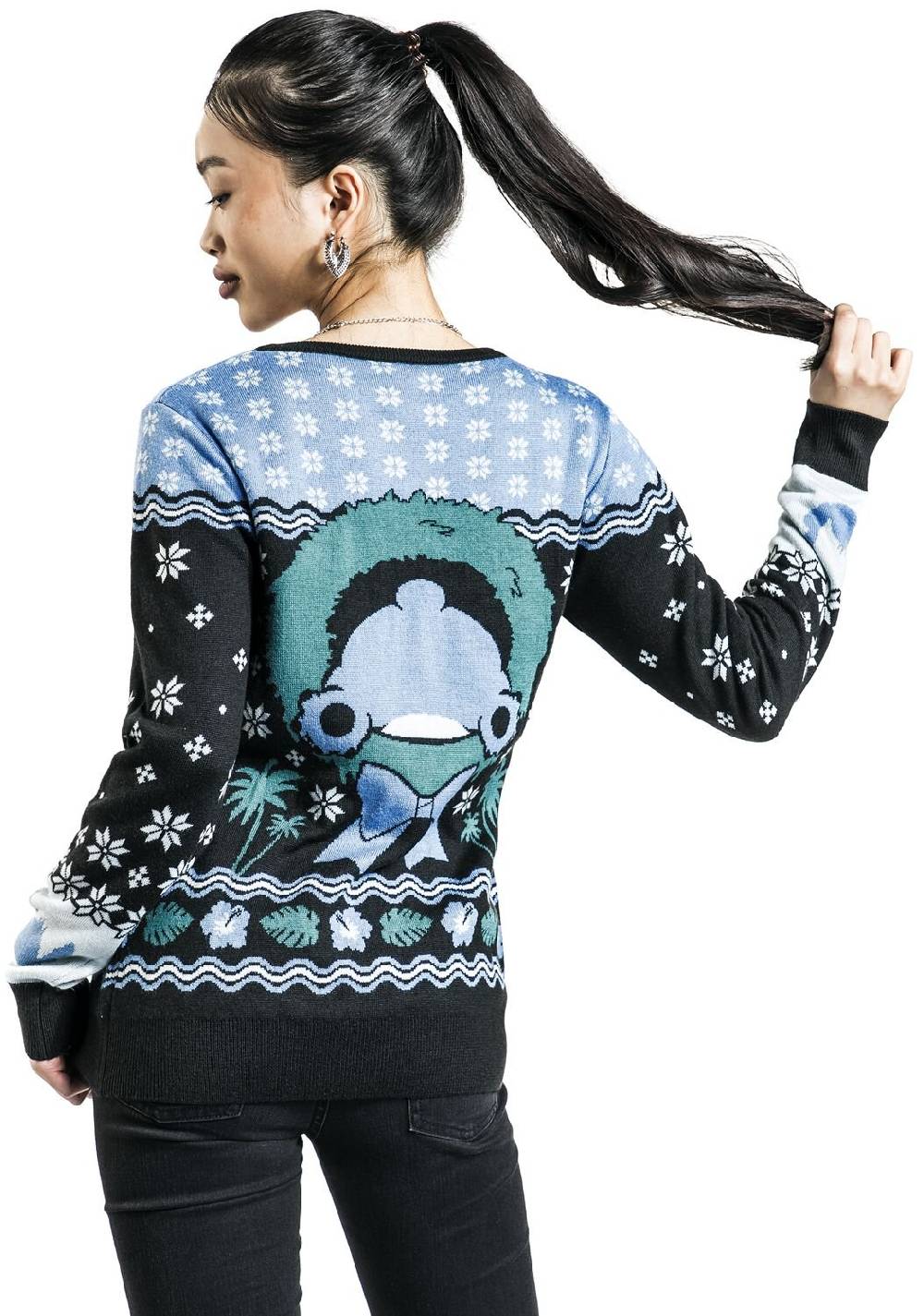 EMP "Christmas Stitch" Weihnachtspullover Blau/grün Von Lilo & Stitch