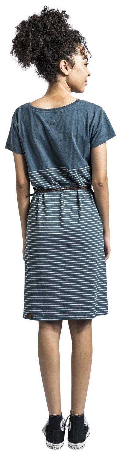 EMP "ClarinaAK Z Shirt Dress" Kurzes Kleid Blau Von Alife And Kickin
