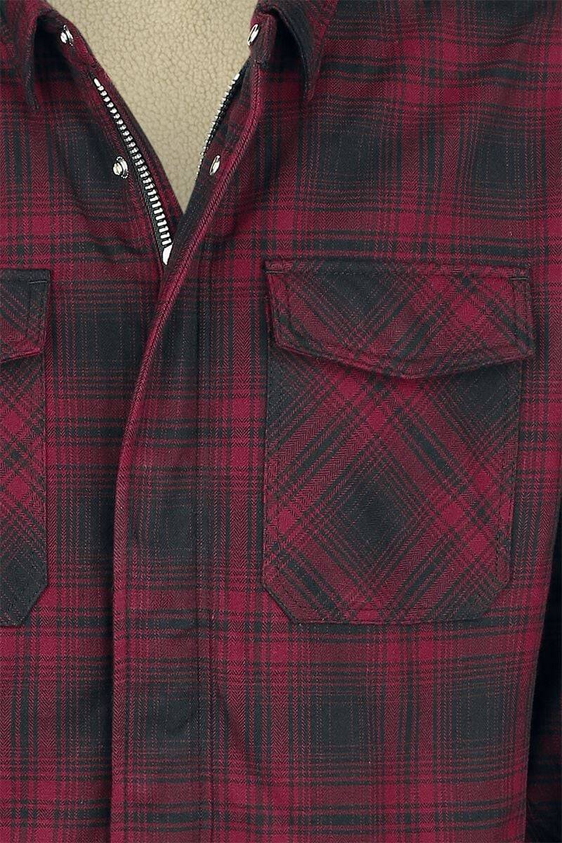 EMP "Class Sherpa" Übergangsjacke Rot/schwarz Von Vintage Industries
