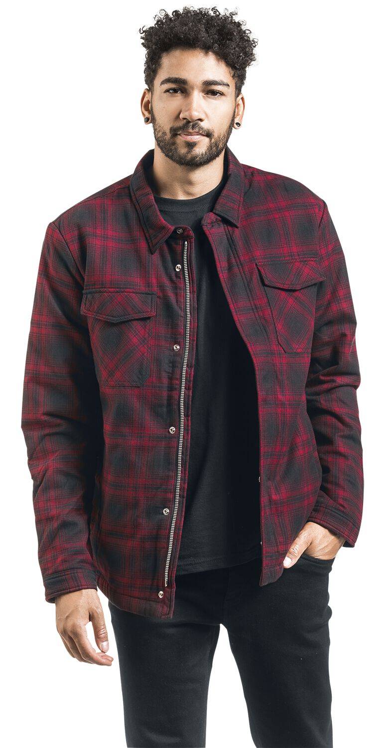 EMP "Class Sherpa" Übergangsjacke Rot/schwarz Von Vintage Industries