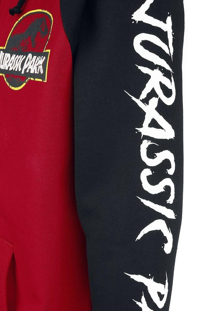 EMP "Classic Logo" Kapuzenjacke Rot/schwarz Von Jurassic Park