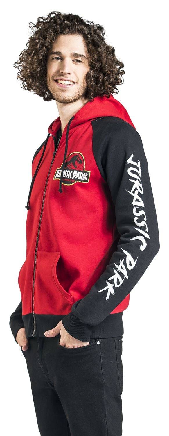 EMP "Classic Logo" Kapuzenjacke Rot/schwarz Von Jurassic Park