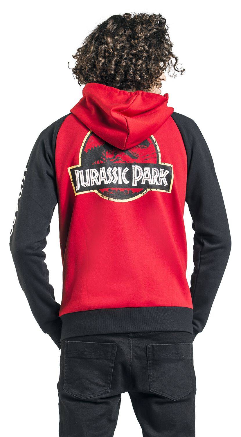 EMP "Classic Logo" Kapuzenjacke Rot/schwarz Von Jurassic Park