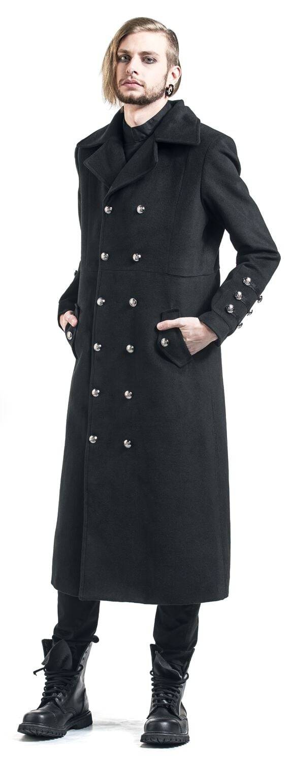 EMP "Classic Military Coat" Wintermantel Schwarz Von H&R London