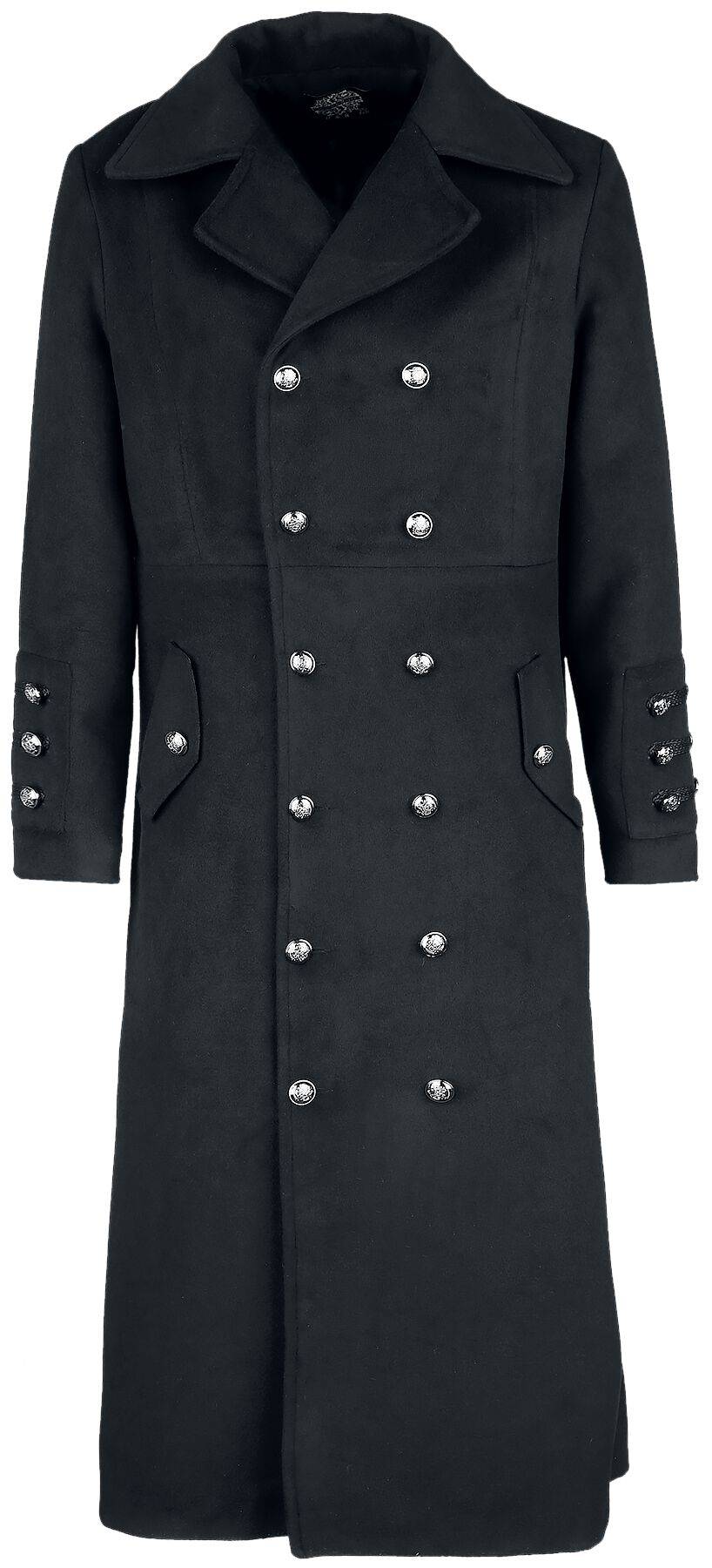 EMP "Classic Military Coat" Wintermantel schwarz von H&R London