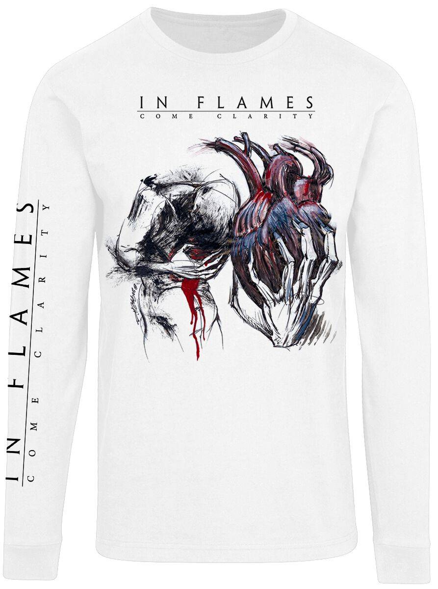 EMP "Come Clarity Lyrcis" Langarmshirt weiß von In Flames