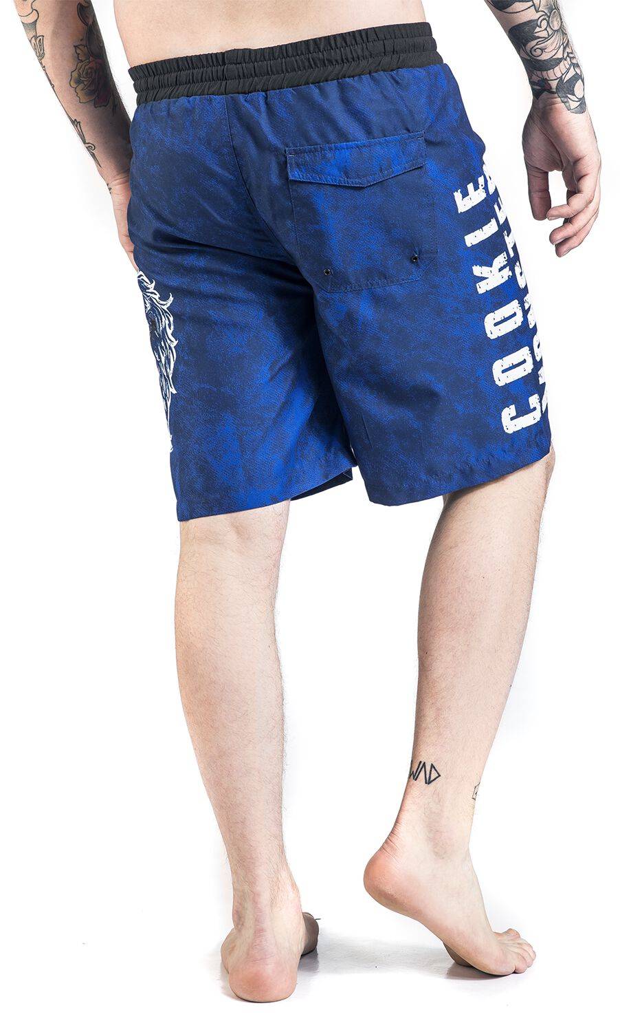EMP "Cookie Monster - Face" Badeshort Blau Von Sesamstraße