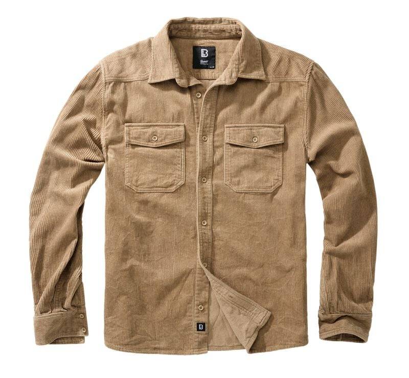EMP "Corduroy Shirt Classic" Langarmhemd camel von Brandit