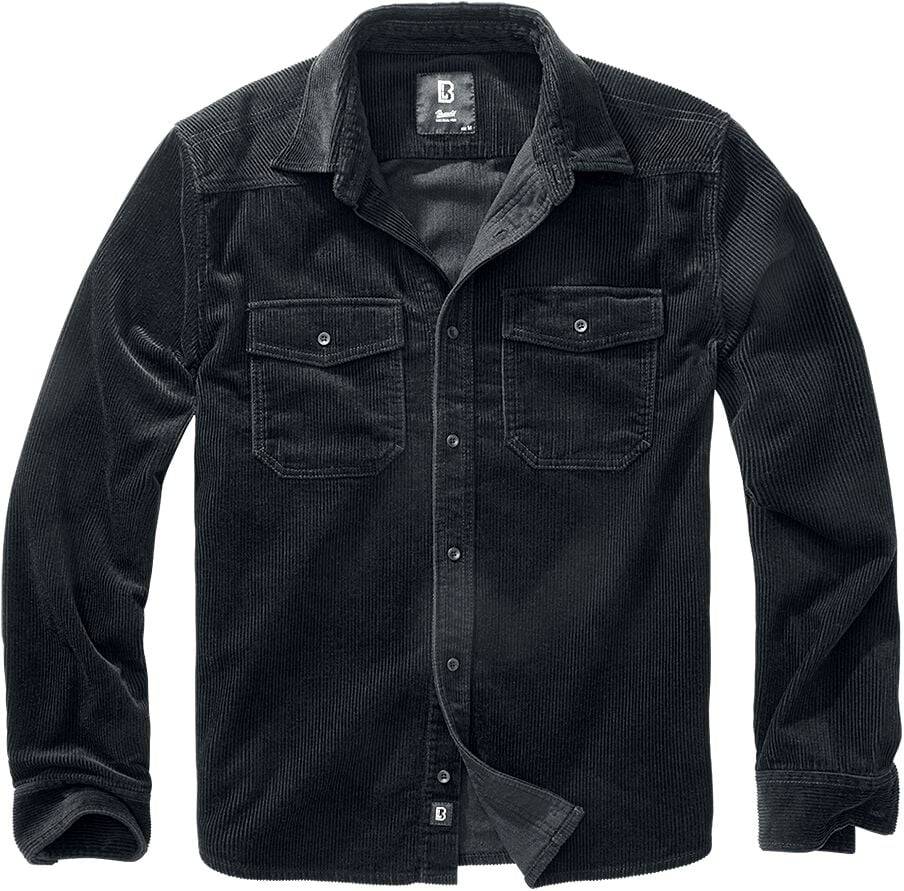 EMP "Corduroy Shirt Classic" Langarmhemd schwarz von Brandit