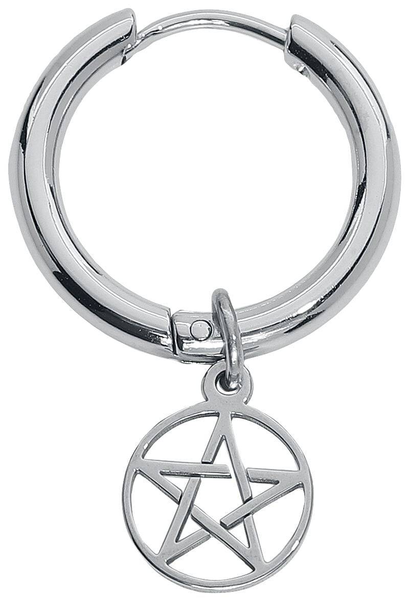 EMP "Creole Pentagramm" Ohrring Silberfarben Von EtNox
