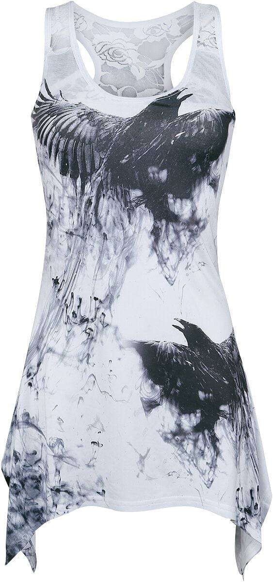 EMP "Crow Shade Lace Panel Vest" Top grau/schwarz von Innocent
