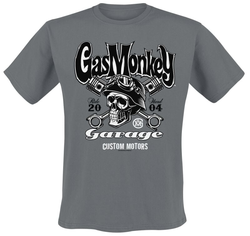 EMP "Custom Motors Skull" T-Shirt grau von Gas Monkey Garage