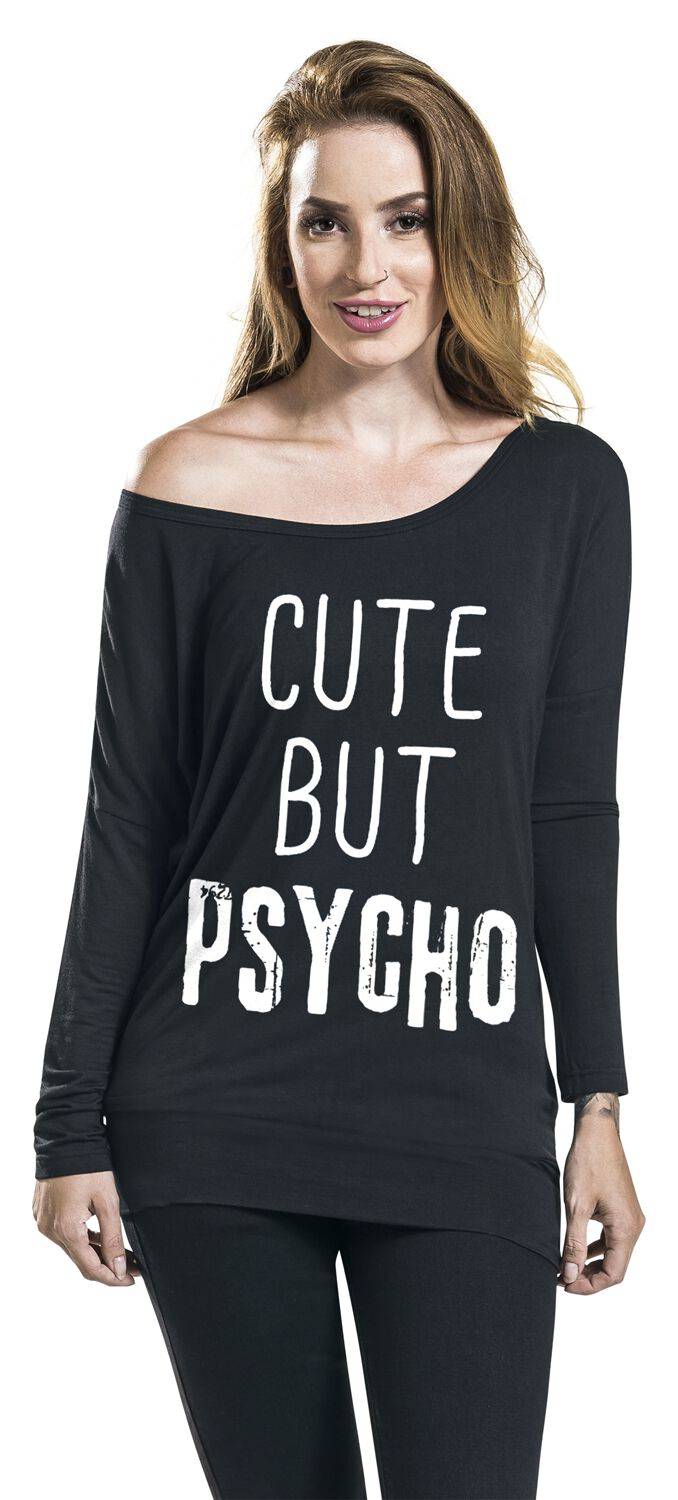 EMP "Cute But Psycho" Langarmshirt Schwarz Von Cute But Psycho