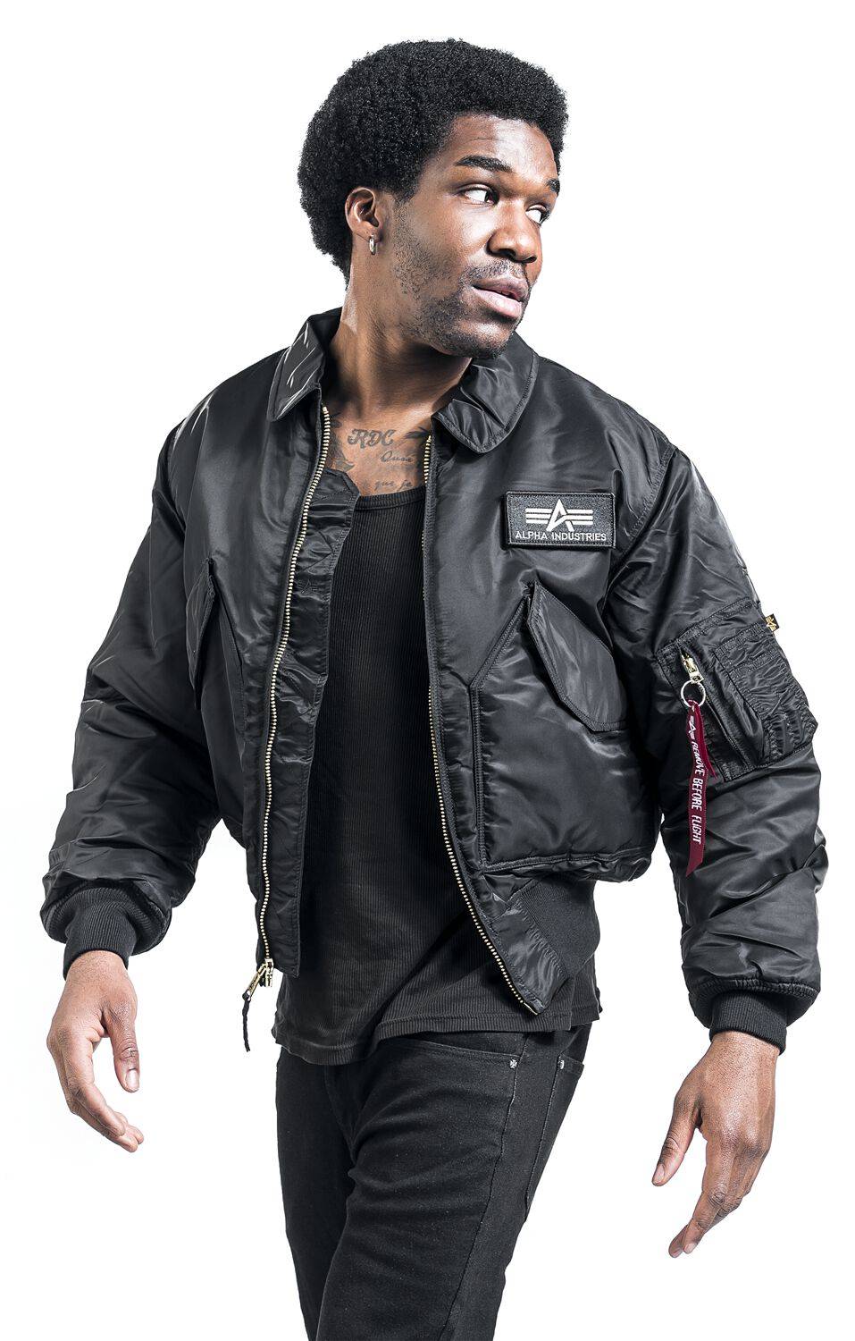 EMP "CWU 45" Bomberjacke Schwarz Von Alpha Industries